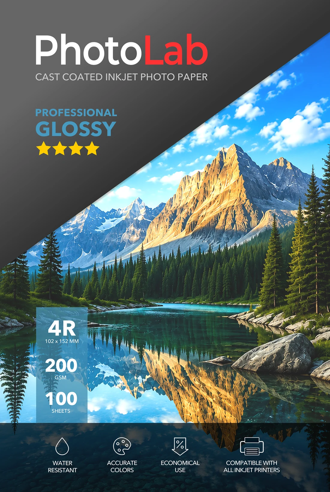 PhotoLab Professional Glossy Cast Coated 200 gsm